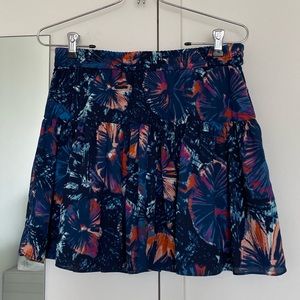 BCBG Ruffled Floral Mini Skirt- size XS